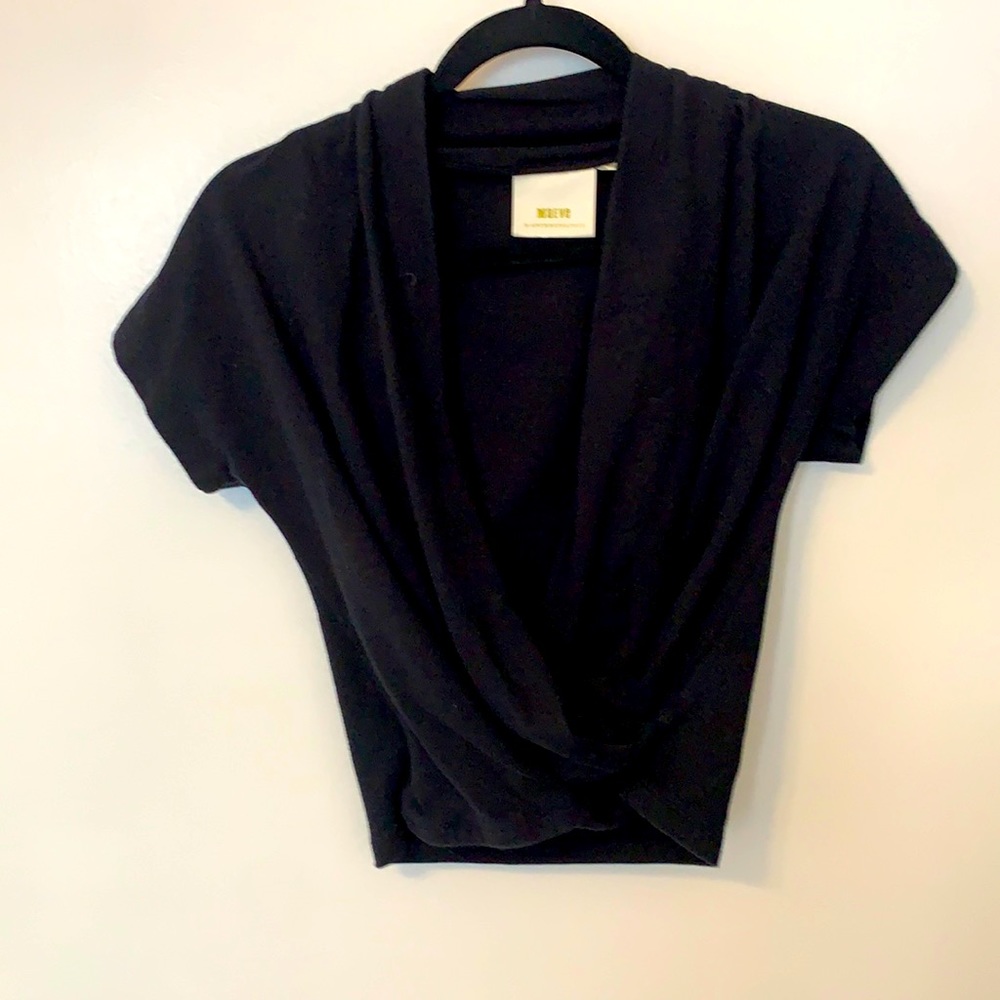 Maeve Black Short Sleeve Top